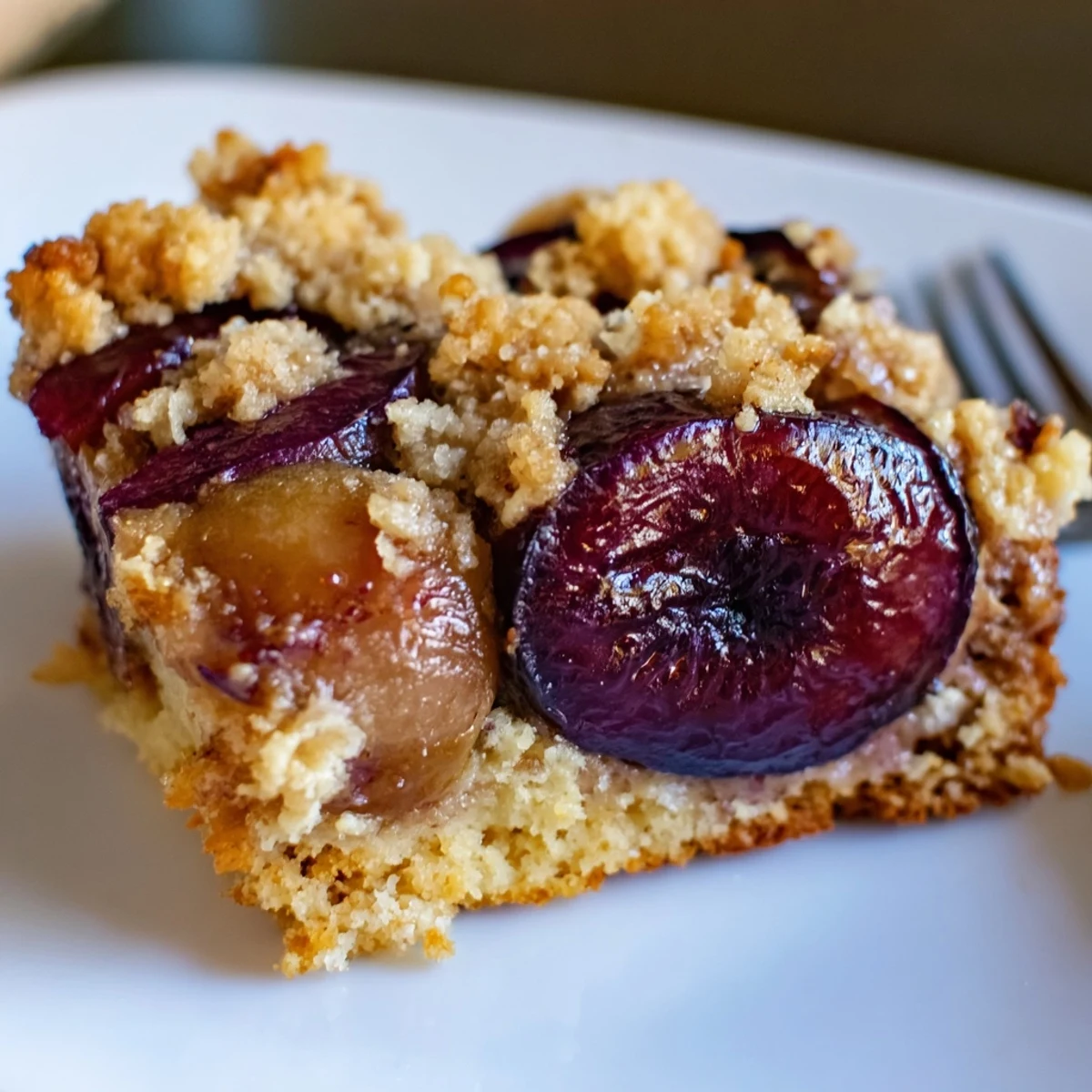 Deutscher Pflaumenkuchen mit Streusel